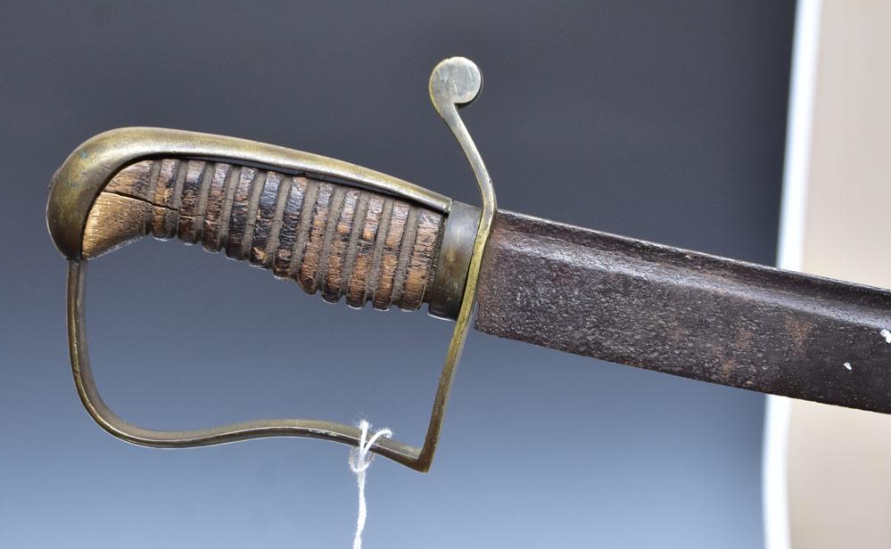 Antique Saber: probably Nathan Starr blade 32" long, overall 36 1/2" long early 19th century