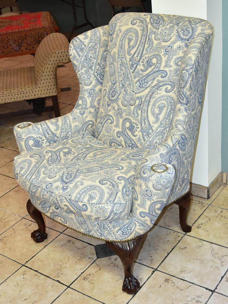 Chippendale Style Wingback Arm Chair (1 of 3)