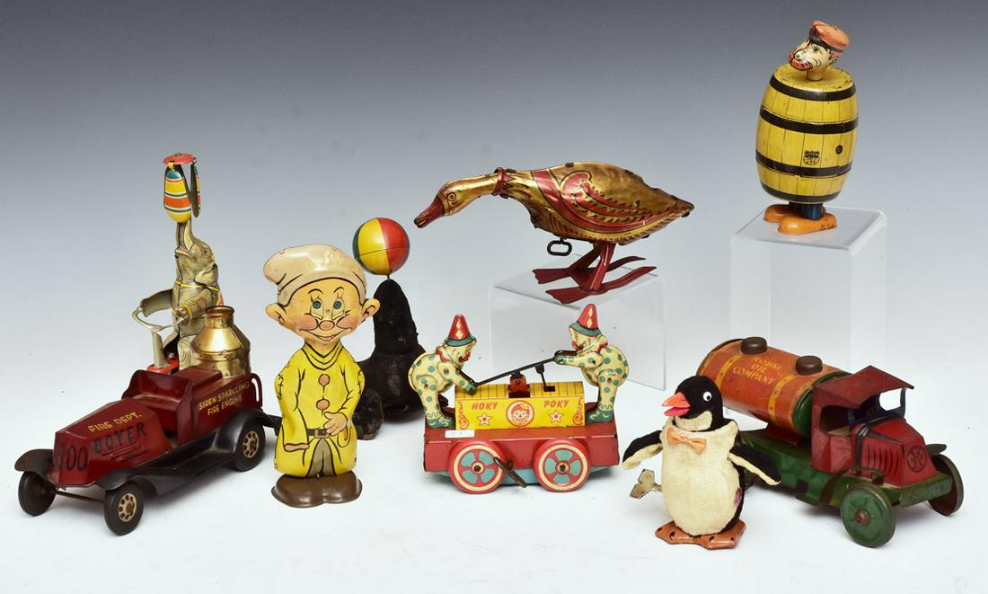 Pressed Steel and Tin Wind-up Toys (9) (1 of 5)