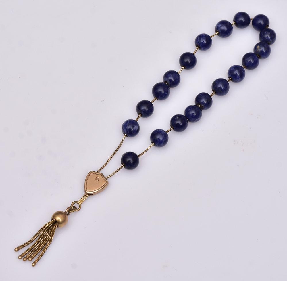 14k Gold Lapis Slide Bracelet (1 of 1)