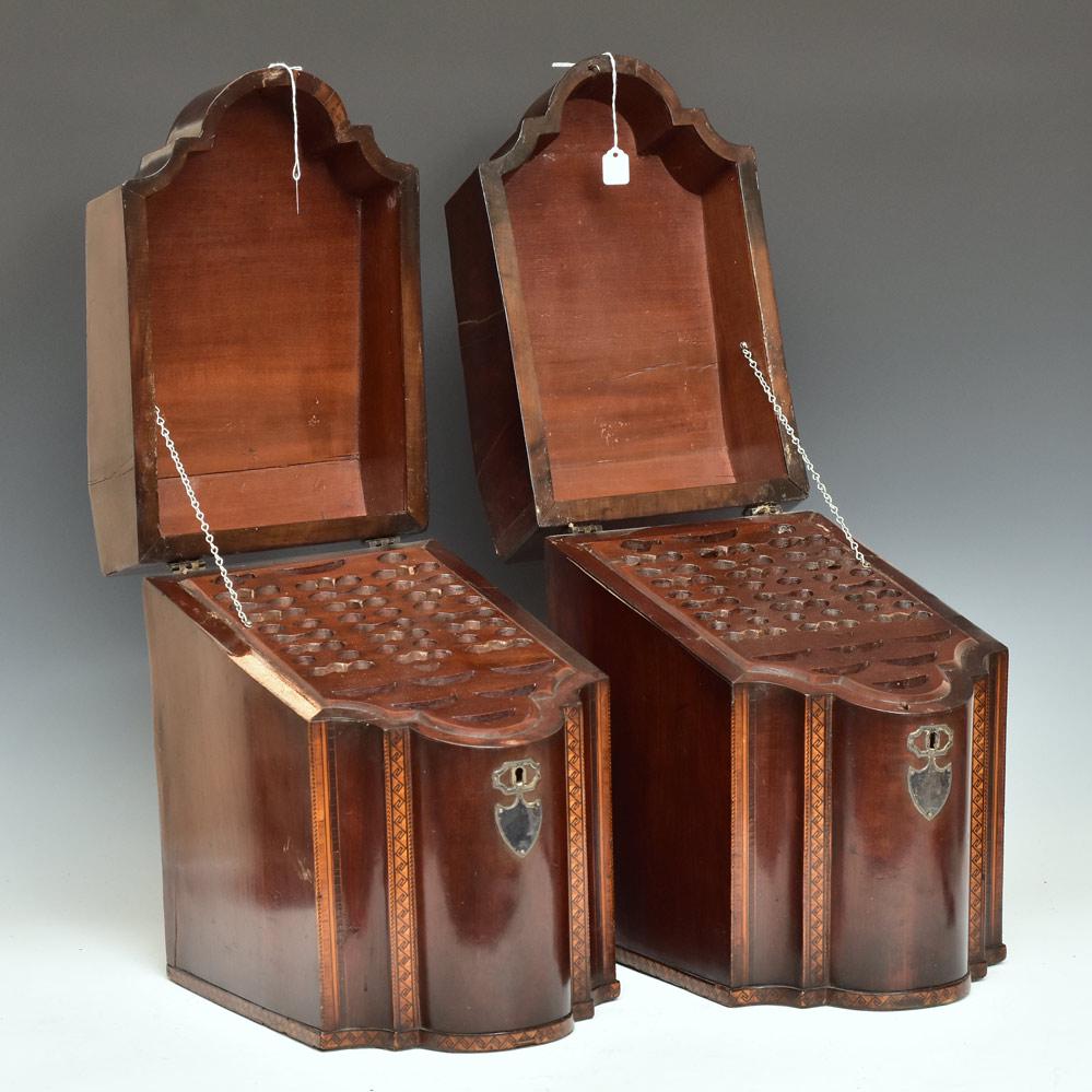 Matched Pair of George III Cutlery Boxes (1 of 4)