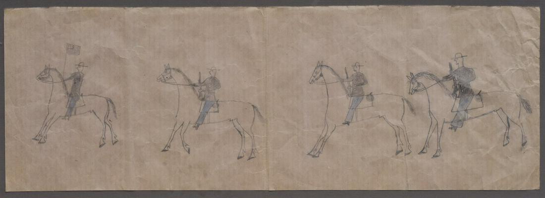 Plains Indian Ledger Drawing (1 of 5)