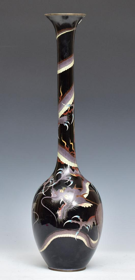 Japanese Cloisonne Bottle Vase (1 of 3)