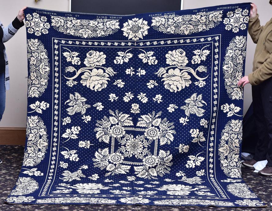 Two 19th Century Woven Coverlets (1 of 3)