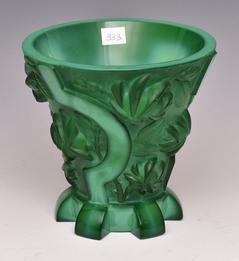 Malachite Glass Vase (1 of 1)