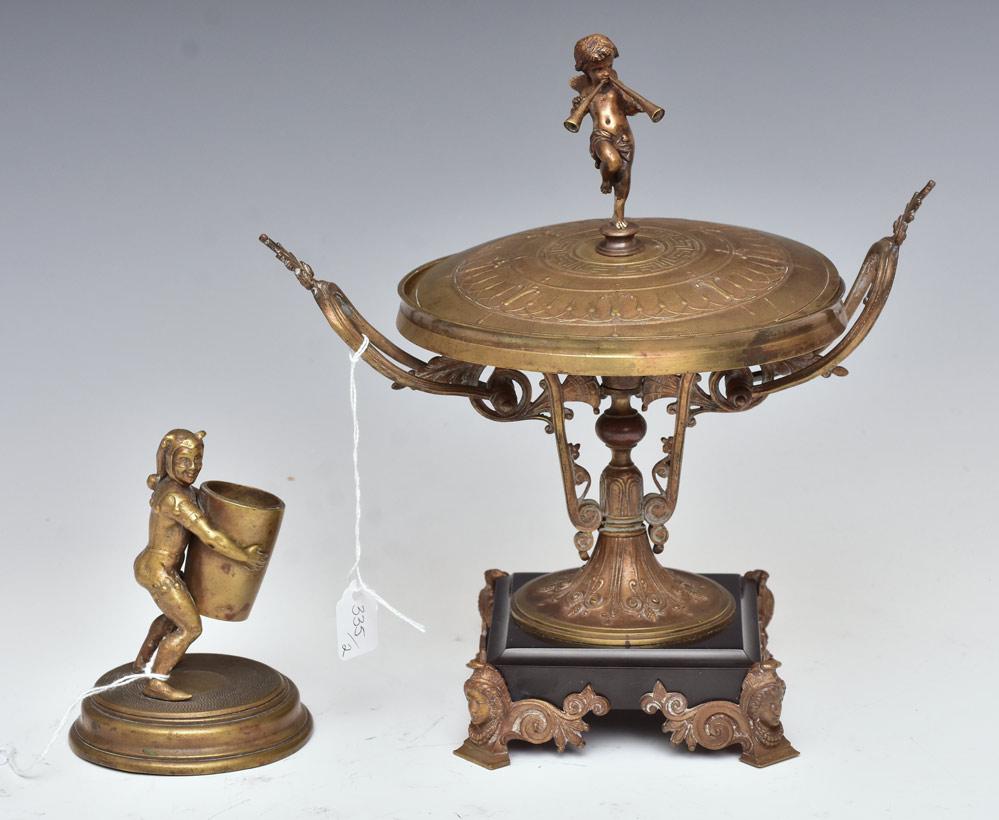 Bronze Figural Tazza Compote (1 of 1)