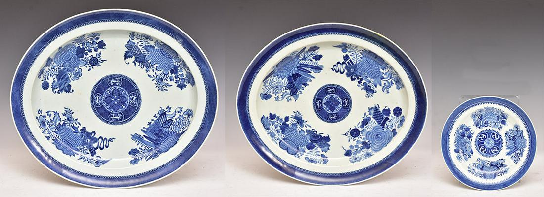 Chinese Export Fitzhugh Platters (1 of 2)