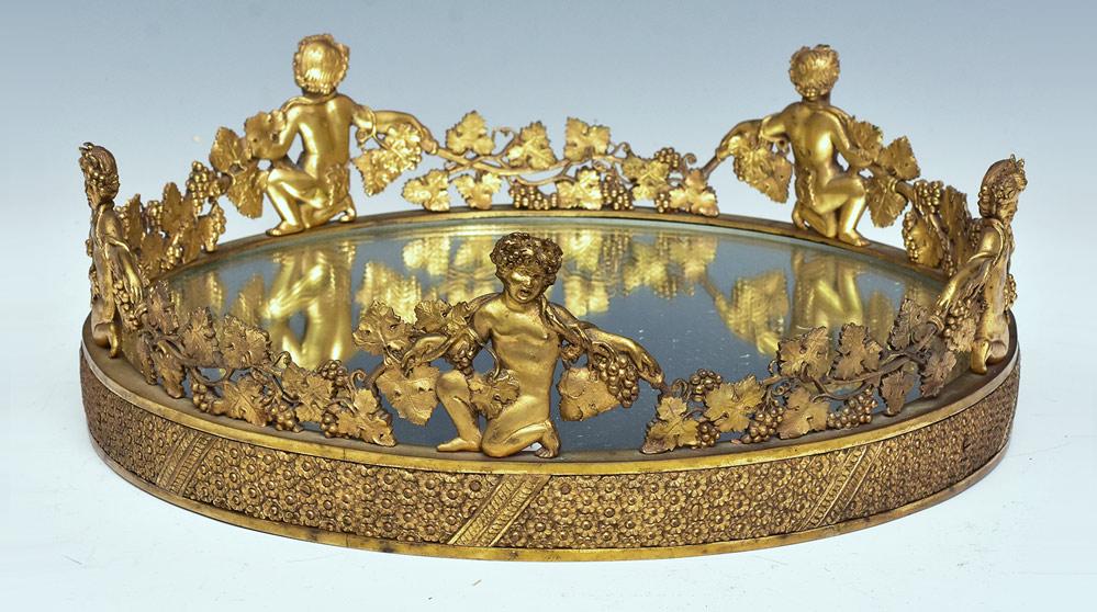 French Bronze Mirrored Plateau (1 of 13)