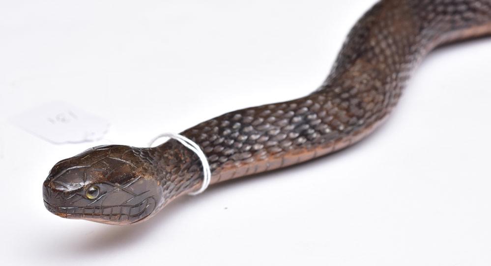 Carved Wooden Folk Art Snake (1 of 3)