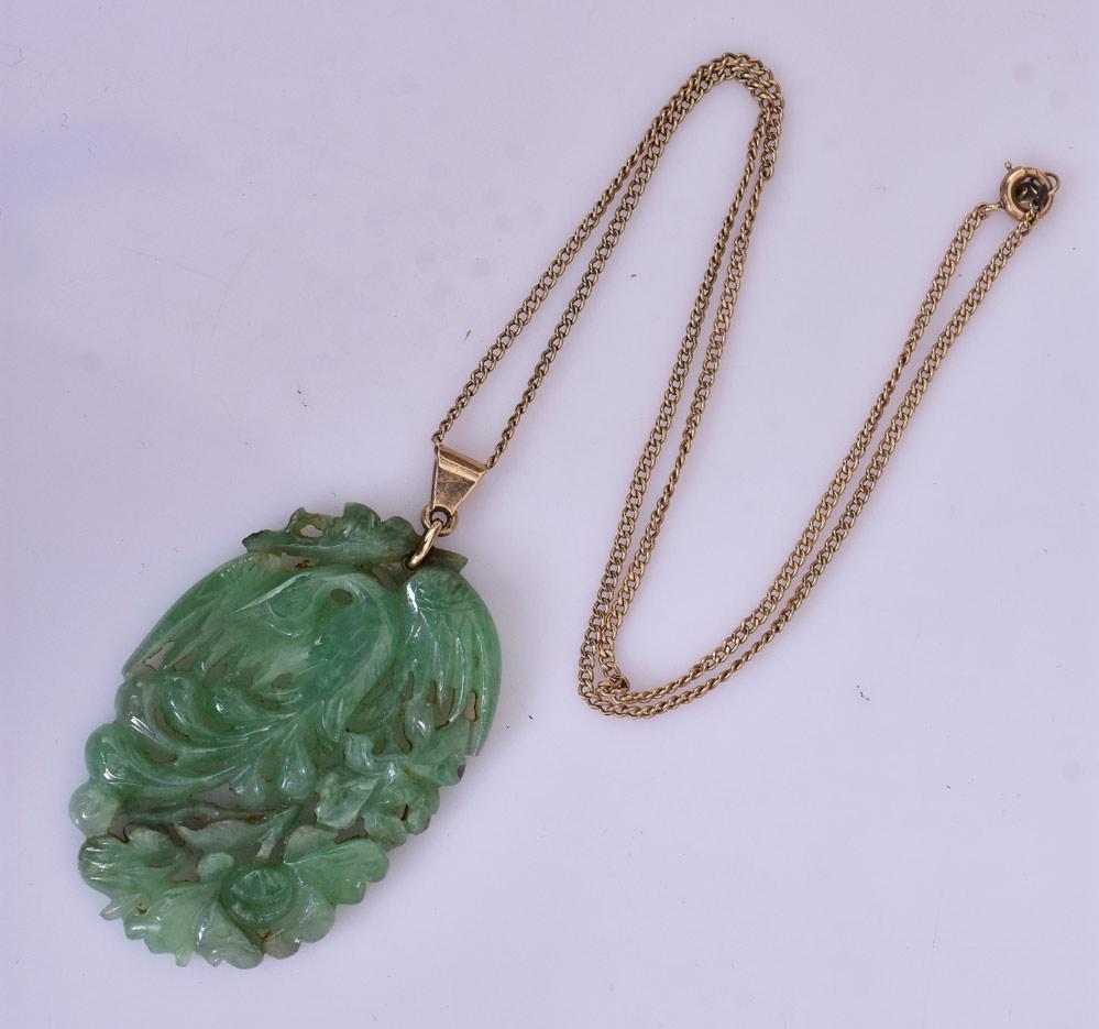 Chinese Carved Jade Necklace (1 of 1)