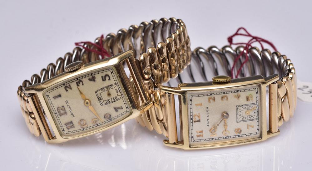 Two 14k Gold Hamilton Wrist Watches (1 of 5)