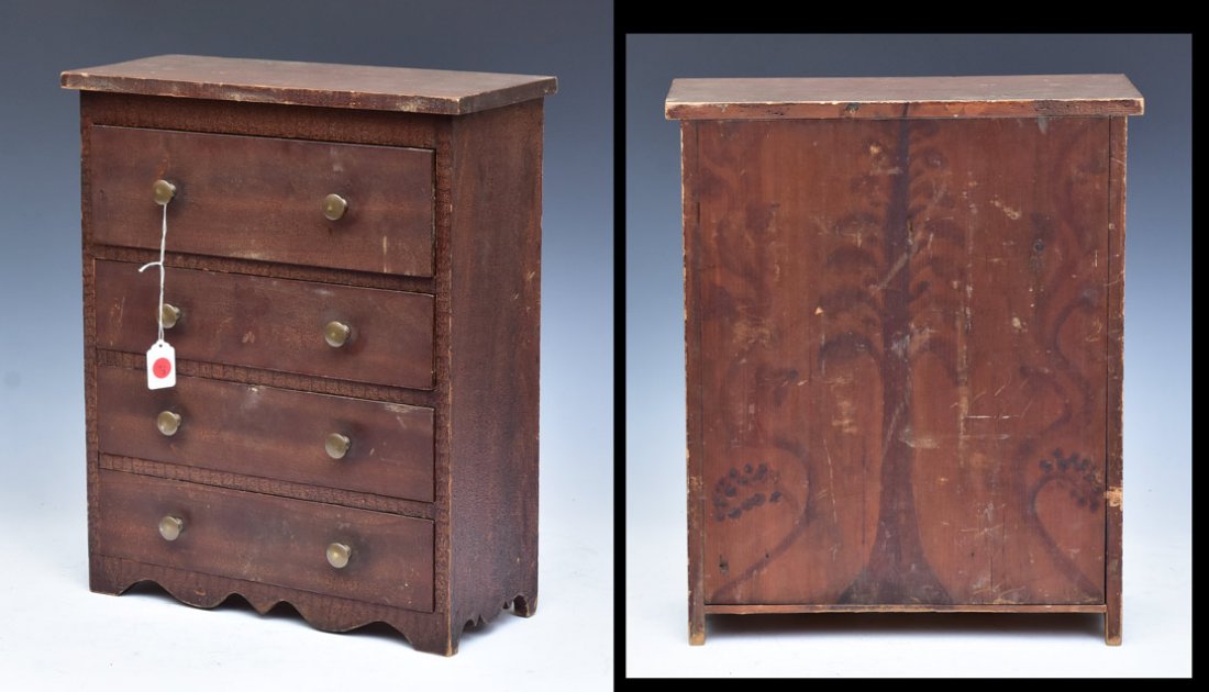 American Grain Painted Miniature Chest of Drawers (1 of 6)