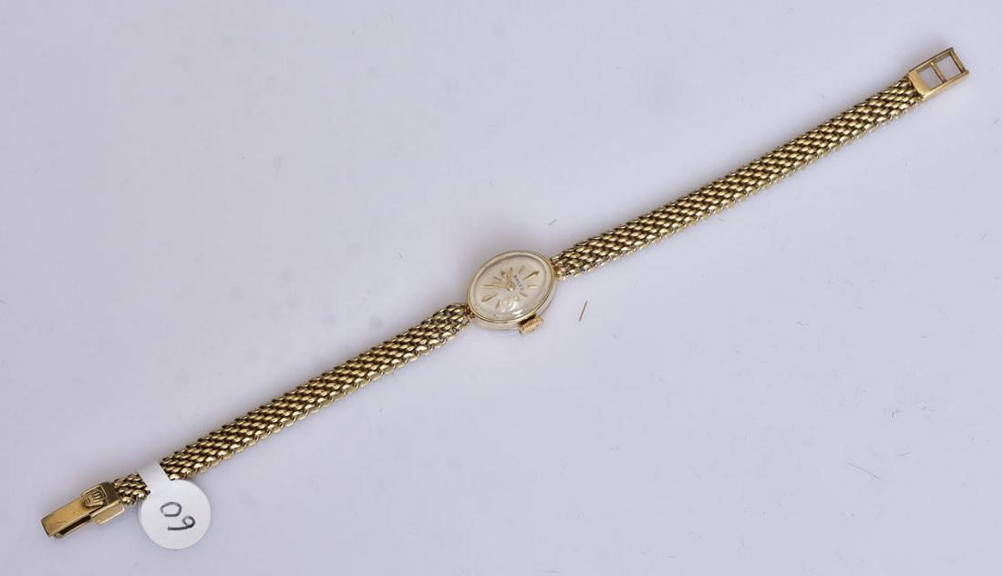 Rolex 14k Gold Ladies Wrist Watch: manual movement 6 3/4" wrist, 12.5 dwt gross serial # 673339 1970's