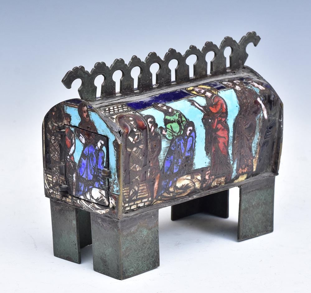 Limoges Enameled Bronze Casket (1 of 4)