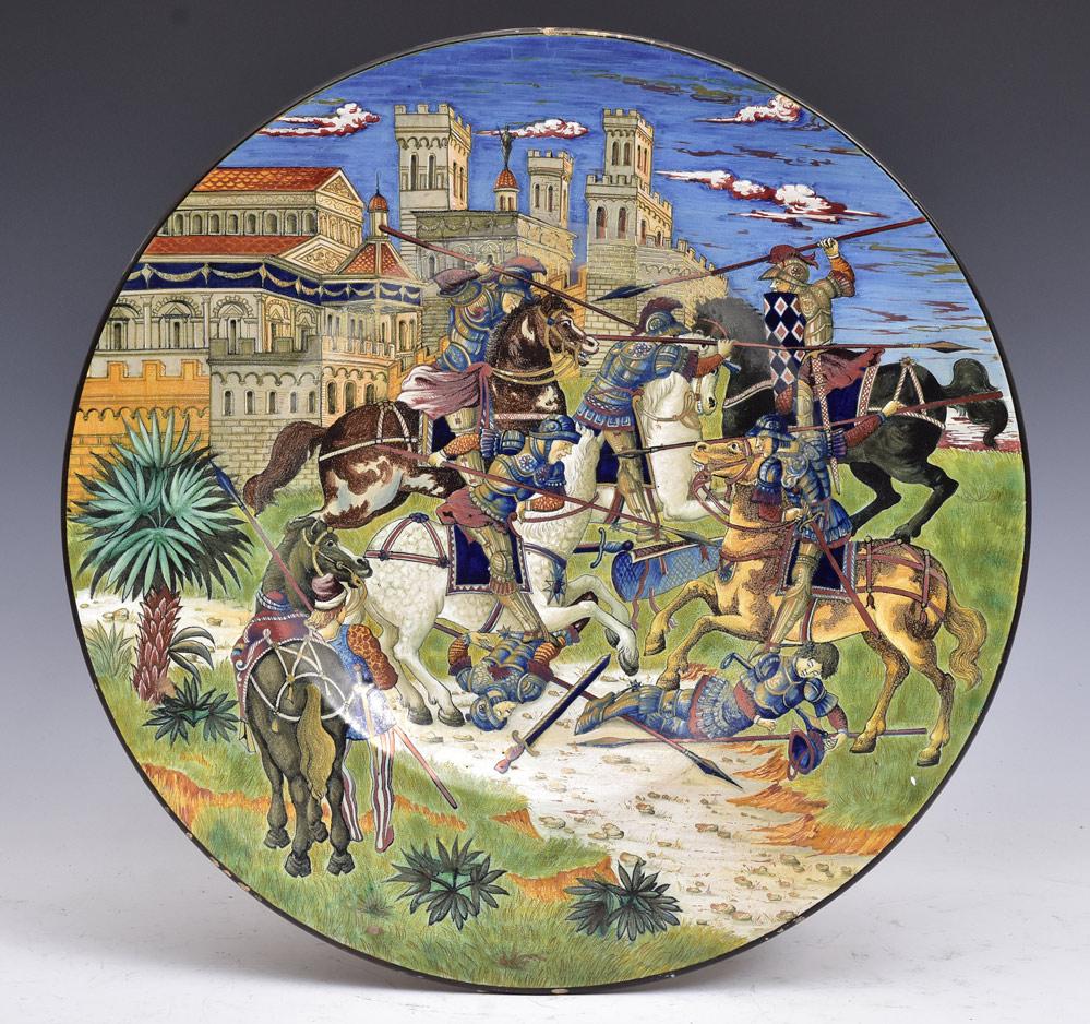 Italian Cantagalli Faience Charger (1 of 4)