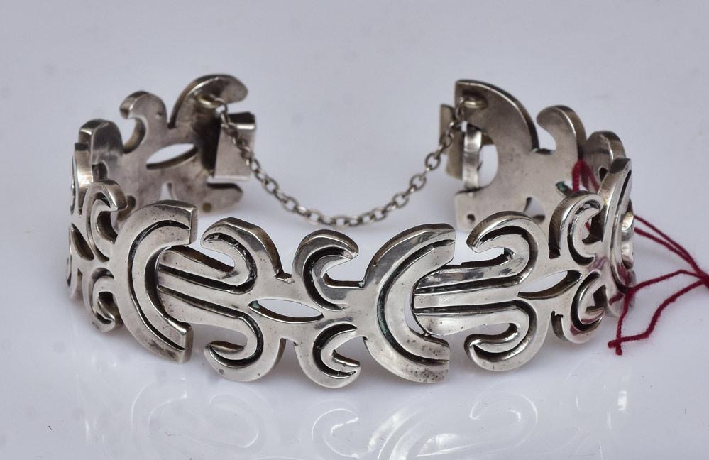 Taxco Mexican Sterling Silver Bracelet (1 of 1)