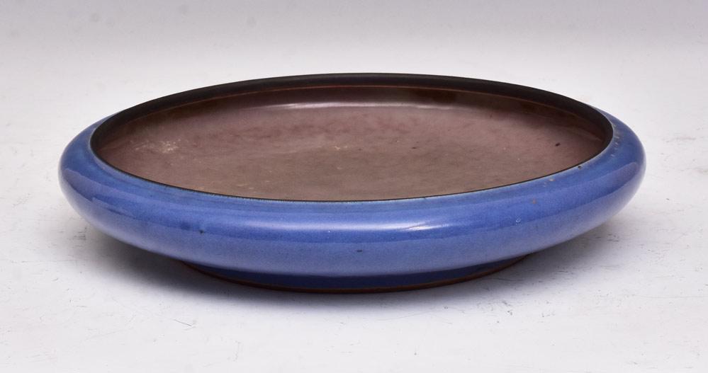 Chinese Blue Glaze Porcelain Low Bowl (1 of 3)