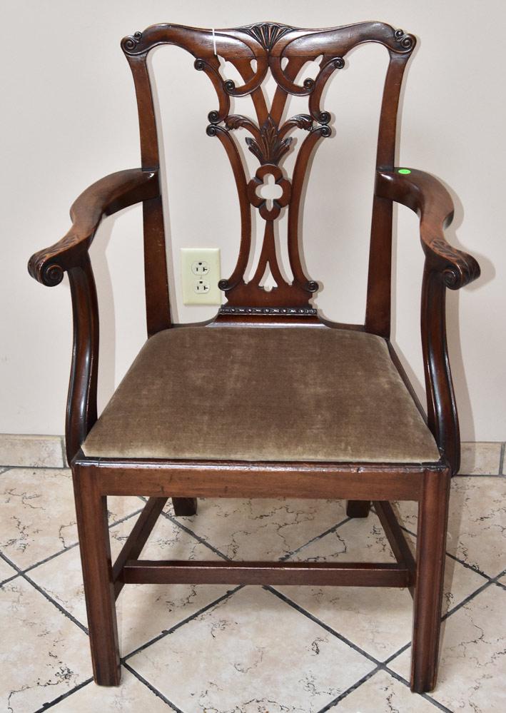 George III Chippendale Arm Chair (1 of 9)