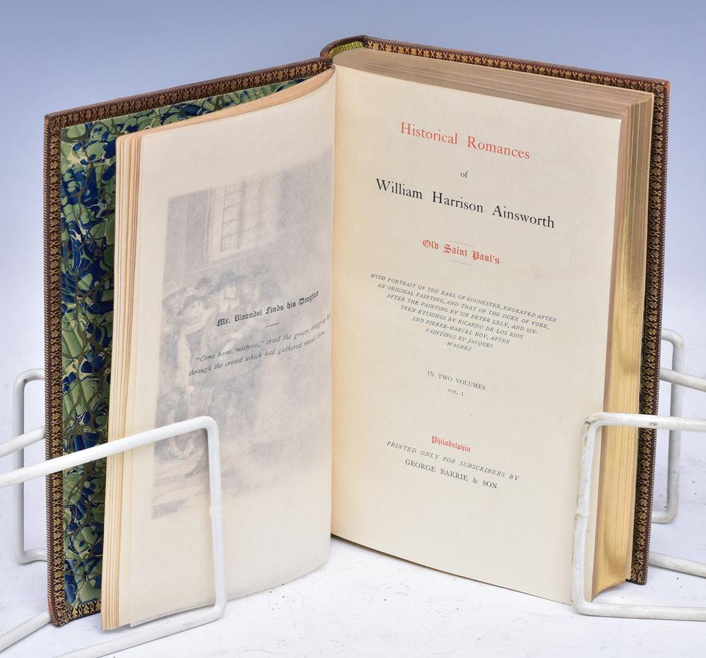 William Harrison Ainsworth Historical Romances: Astral Edition, 20 volumes #146 of 250 numbered editions George Barrie & Son, Philadelphia circa 1900