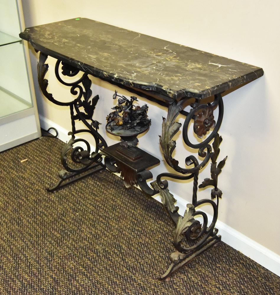Wrought Iron Console Table (1 of 4)