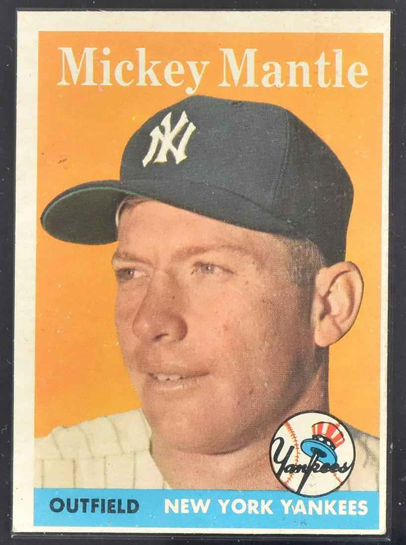 1958 Mickey Mantle Topps Baseball Card (1 of 5)