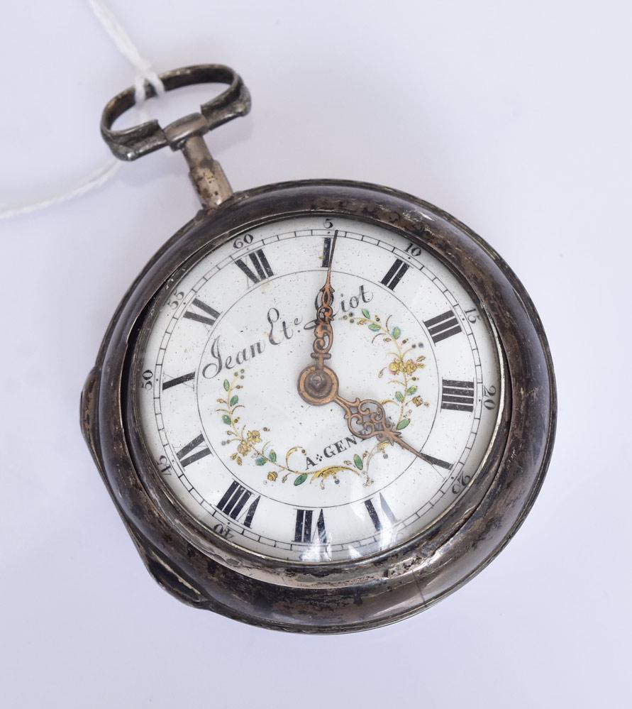 J. E. Piot Swiss Silver Pocket Watch (1 of 3)