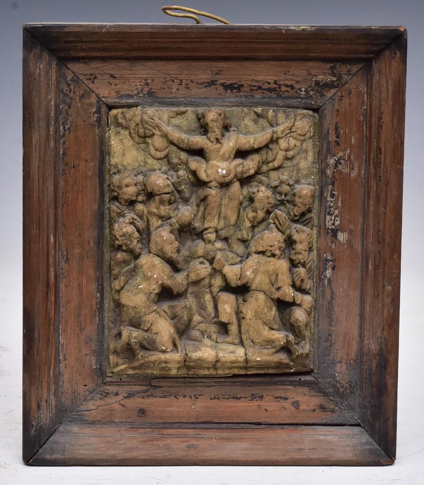 Early English or Continental Alabaster Frieze (1 of 3)