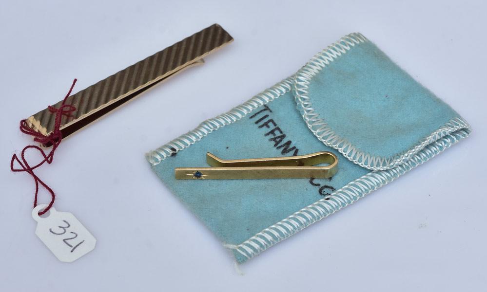Two Tiffany & Co 14k Gold Tie Bars (2) (1 of 1)