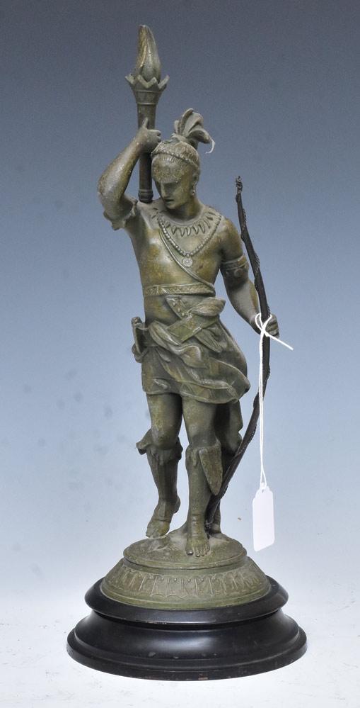 Cast Metal Indian Oil Lamp Base (1 of 1)