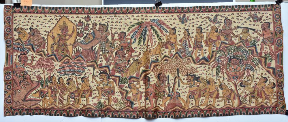 Balinese Painting: Scenes of Village Life 31" x 79"