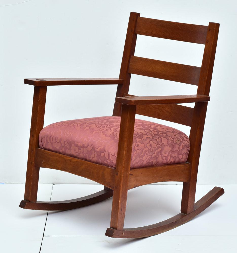 Stickley Brothers Oak Rocking Chair (1 of 5)