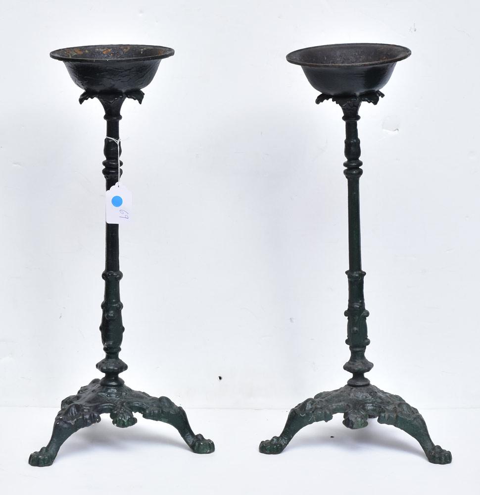 Pair Victorian Cast Iron Planter Stands (1 of 3)