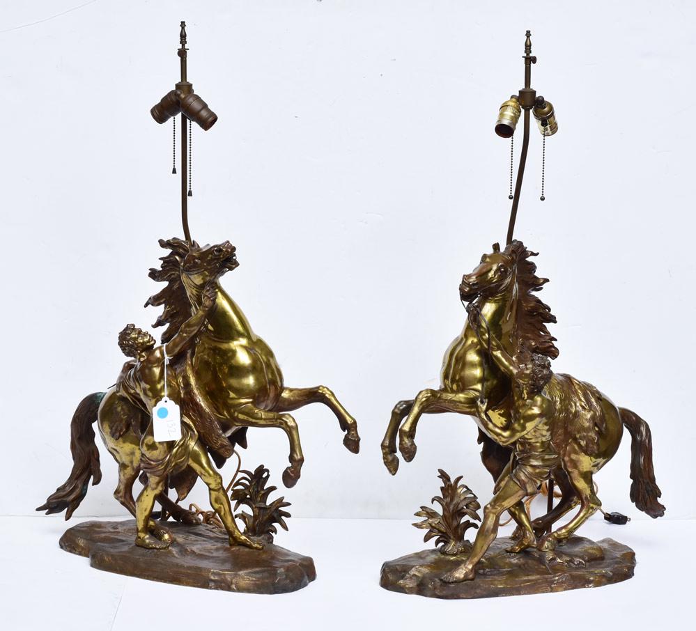 Pair of Bronze Marly Horses (1 of 3)