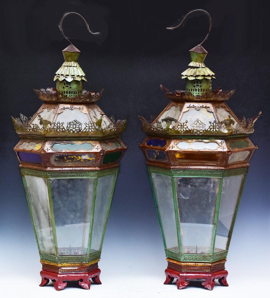 Pair of Chinese Hanging Lanterns (1 of 5)