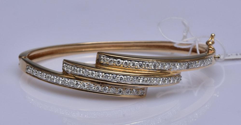14k Gold Diamond Cuff Bracelet (1 of 2)