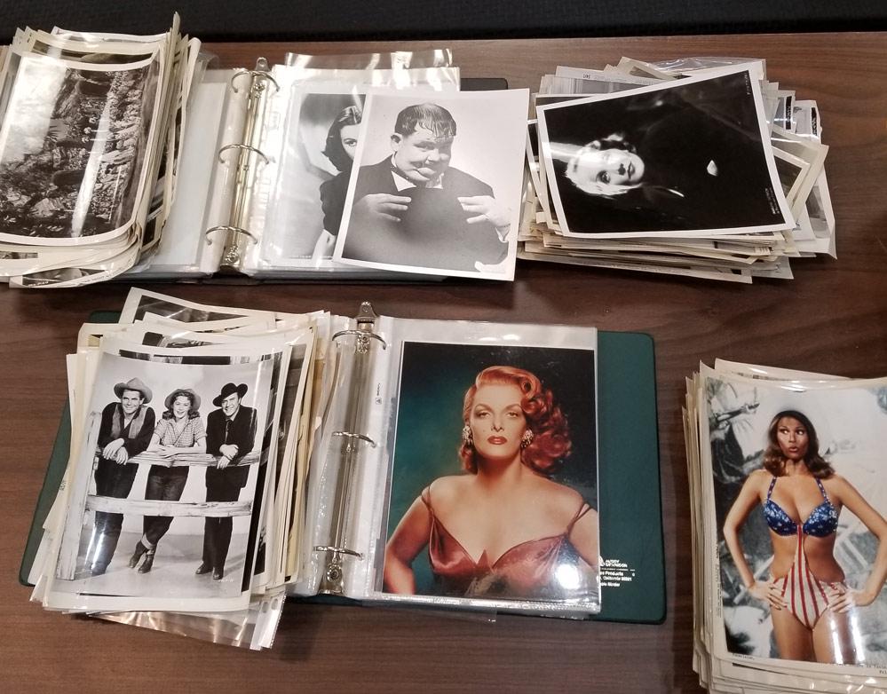 Collection of Movie Star Photographs: including Marelene Dietrich, Vivian Leigh, Raquel Welch, Burt Lancaster, Myrna Loy approximately 400 photographs- some original and some re-prints