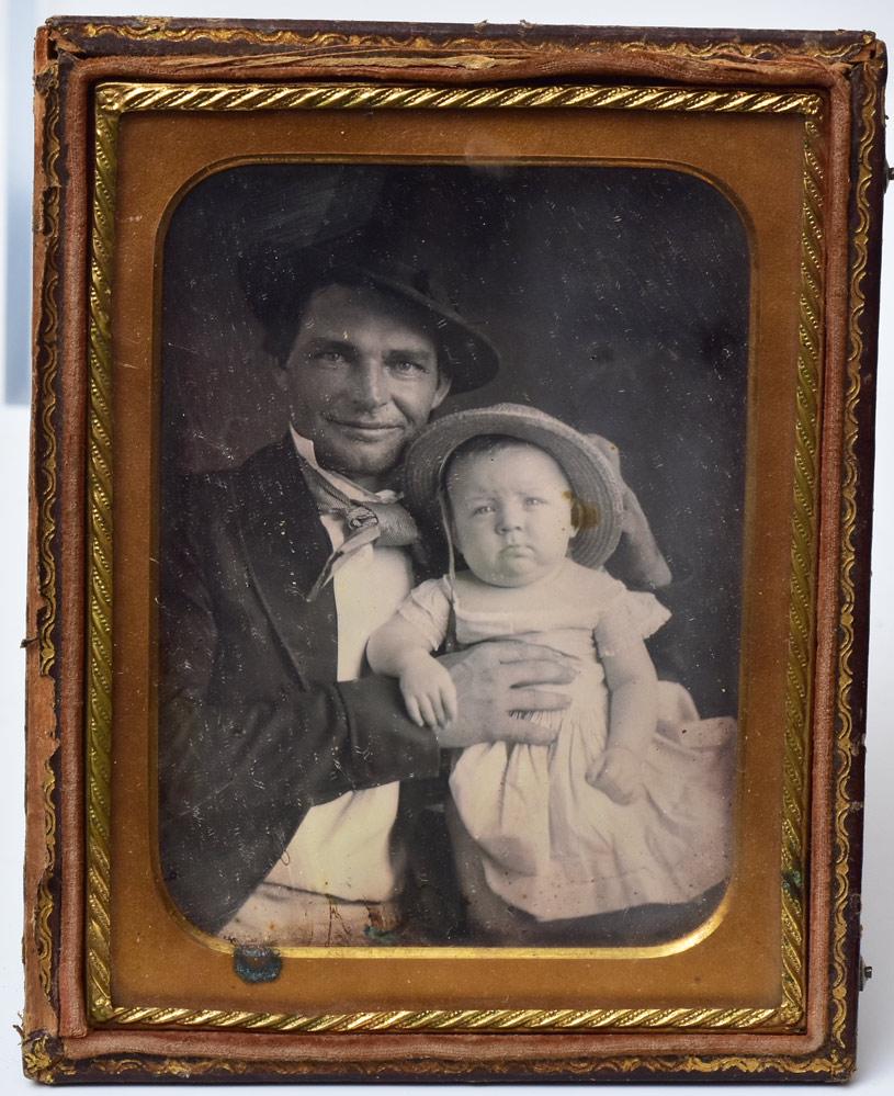 Quarter Plate Daguerreotype, Father and Child (1 of 1)