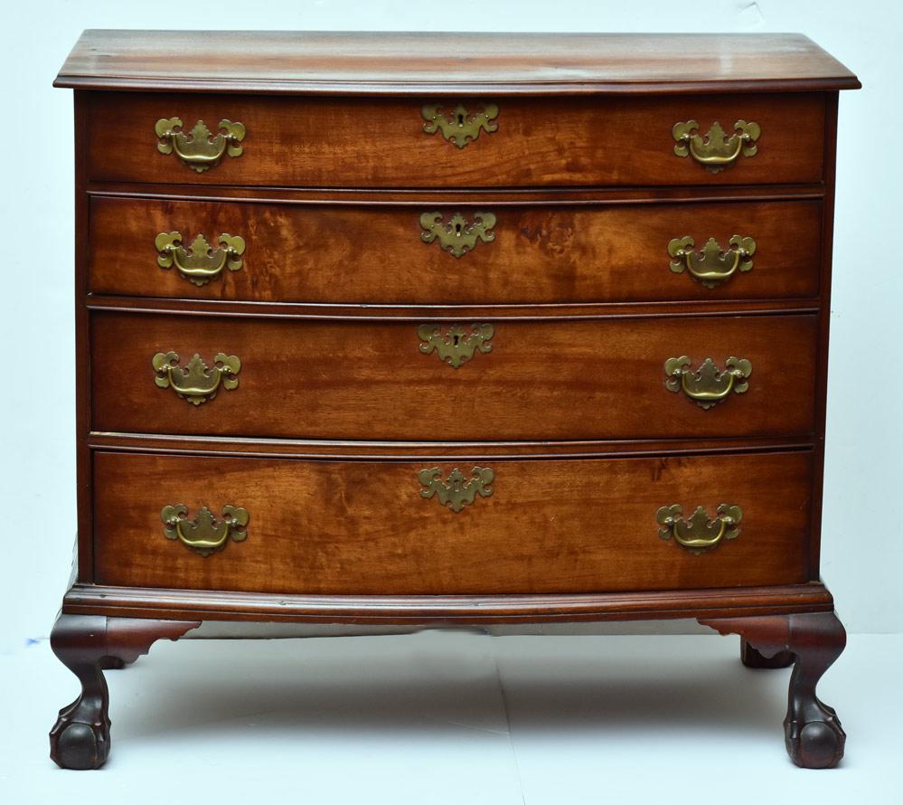 Chippendale Bow Front Chest (1 of 12)