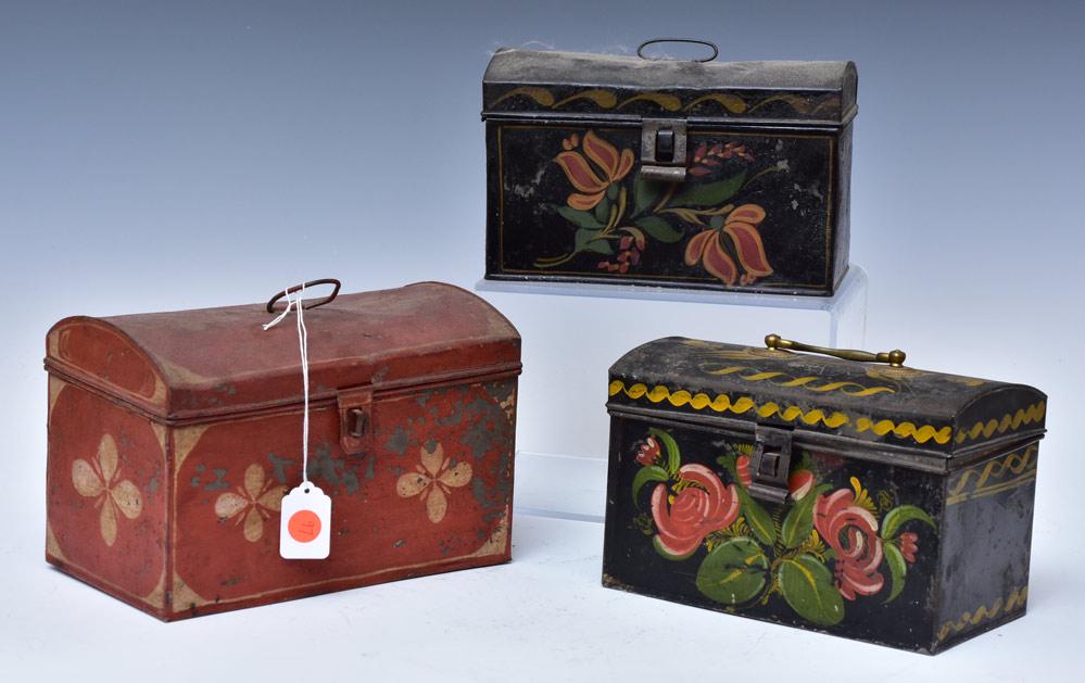 Three Toleware Boxes (1 of 6)