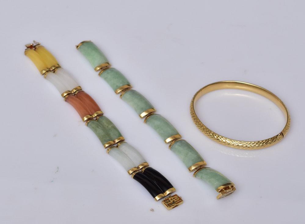 Two 14k Gold Chinese Bracelets (1 of 1)