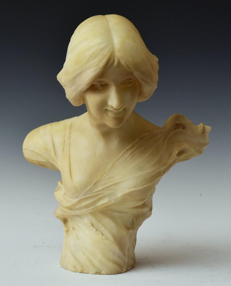 Victorian Italian Alabaster Bust (1 of 2)