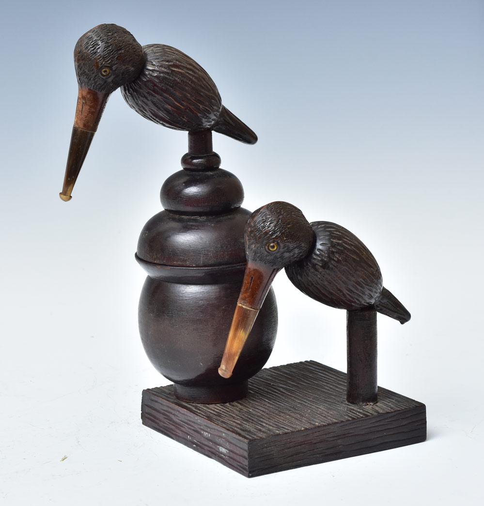 Black Forest Carved Bear and Pipe Stand (1 of 4)