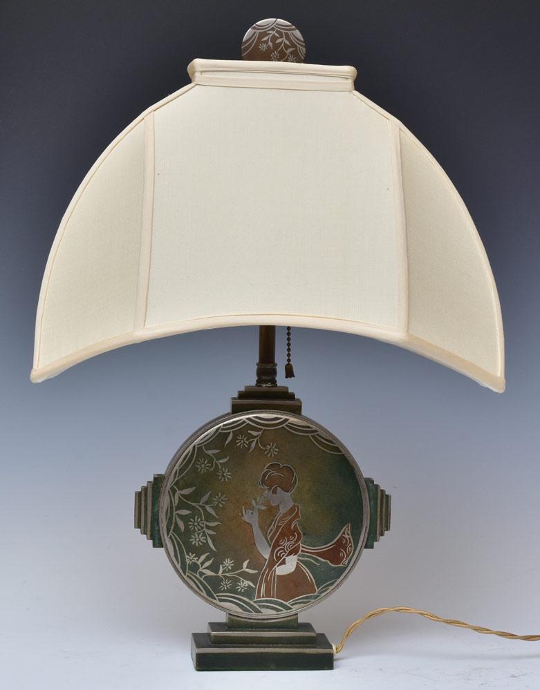 French Art Deco Dinanderie Table Lamp (1 of 3)