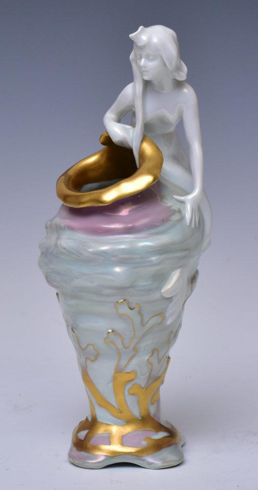 Art Nouveau Porcelain Lustre Vase (1 of 2)