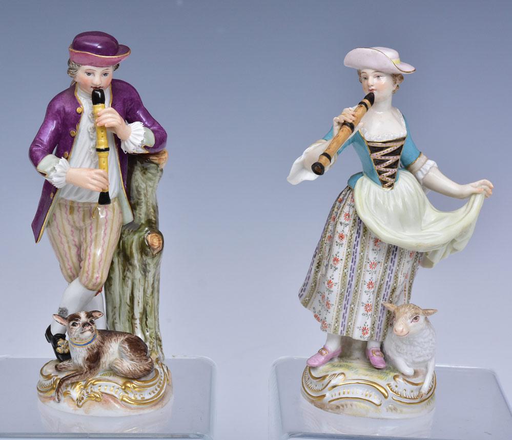 Meissen Pair of Porcelain Figures (1 of 2)