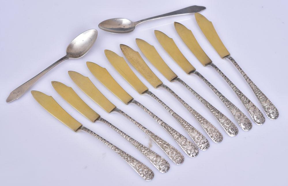 Tiffany & Co. Sterling Silver Butter Knives (12) (1 of 2)