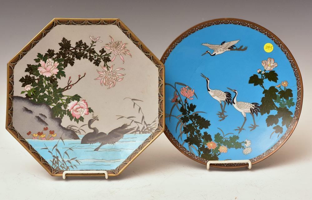 Two Japanese Meiji Cloisonne Plates (1 of 6)
