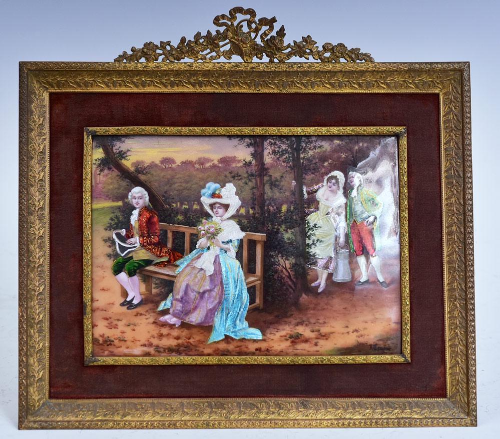 French Enameled Plaque (1 of 8)