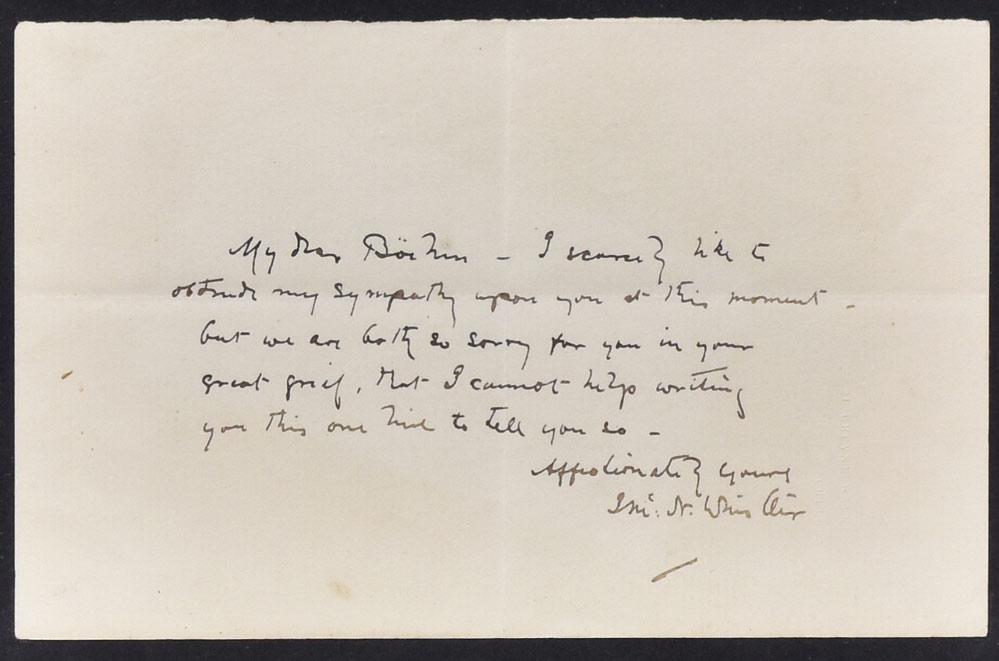 James Abbott McNeill Whistler ALS Note (1 of 2)