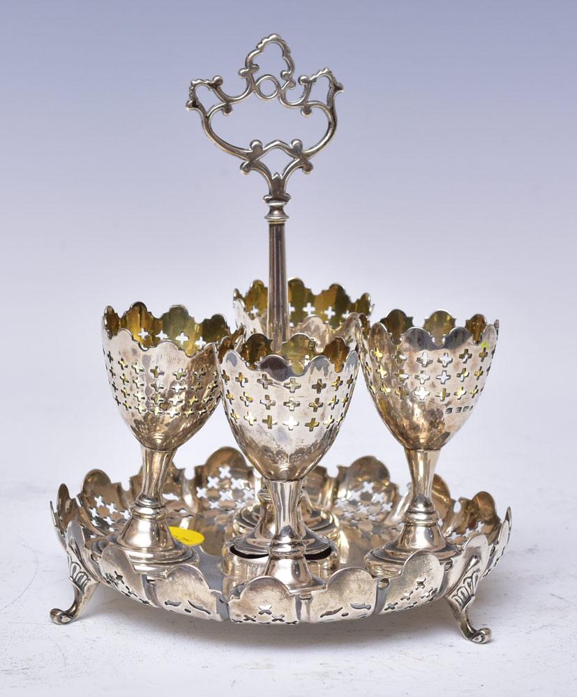 English Sterling Silver Egg Cup Set (1 of 2)